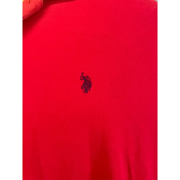 Men's XXL Shirt US POLO ASSN Red Long Sleeve Cotton T-Shirt - Picture 2 of 6